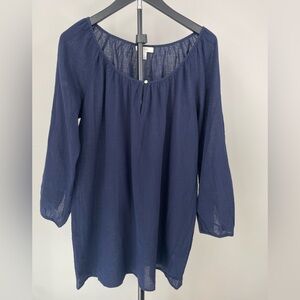 J. Crew Navy Women's Tunic Bathing suit‎ cover up Medium